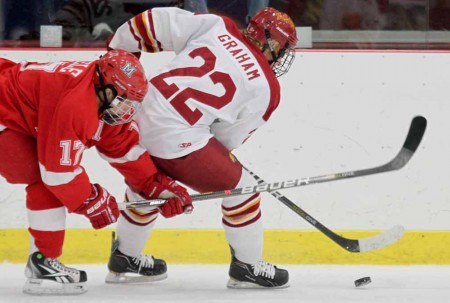 Skating By: Derek Graham, FSU junior defenseman, manuevers past a Miami player during a 2010-11 game. Torch File Photo Skating By: Derek Graham, FSU junior defenseman, manuevers past a Miami player during a 2010-11 game. Torch File Photo