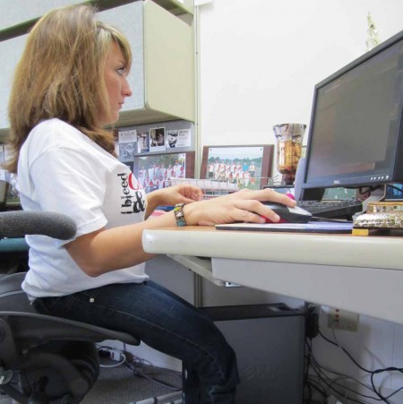 Keeping On: Melissa DiVietri, Ferris student, still manages to live a busy life even with Sacral Agenesis, a disease that affects one in 25,000 people. Photo By: Katelyn Crain | News Writer Keeping On: Melissa DiVietri, Ferris student, still manages to live a busy life even with Sacral Agenesis, a disease that affects one in 25,000 people. Photo By: Katelyn Crain | News Writer